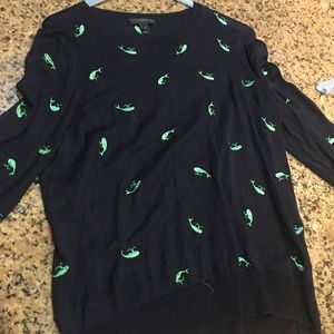JCREW navy whale sweater